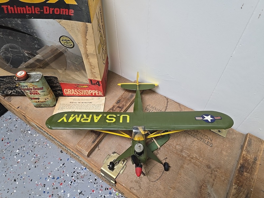 Rare! Cox Thimble Drome L-4 Grasshopper w/.049 Engine
