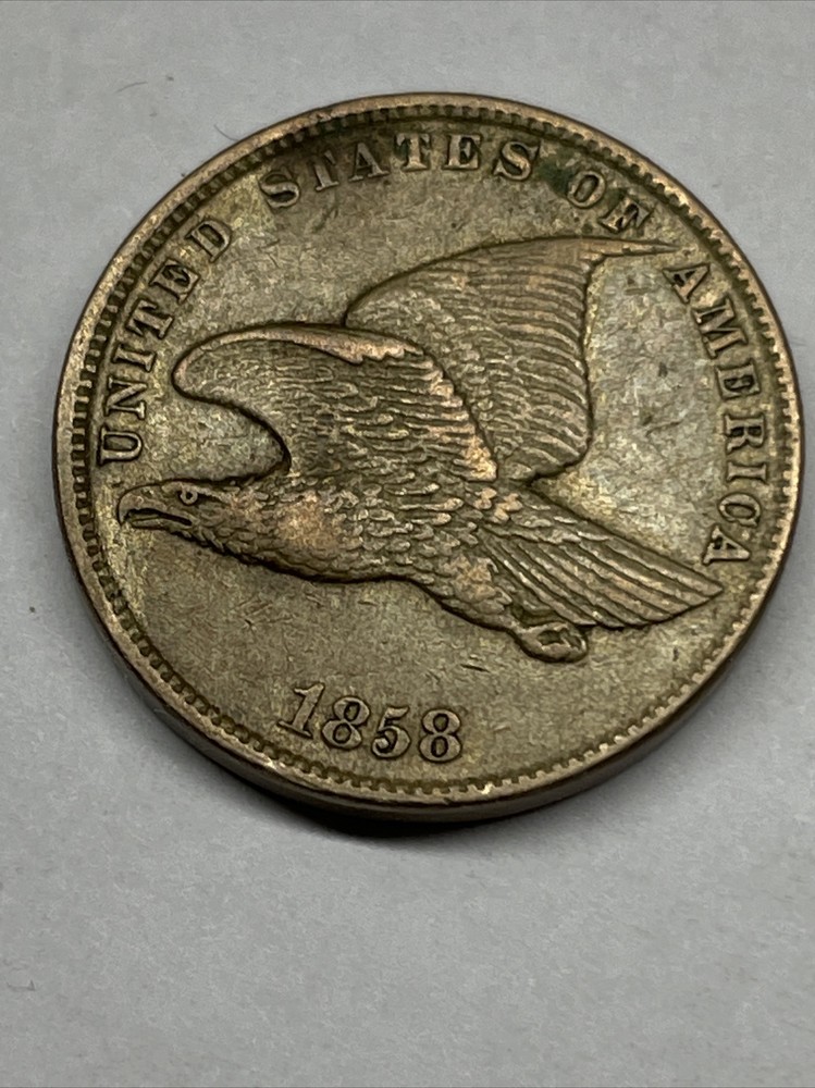 1858 Flying Eagle Cent Small Letters XF