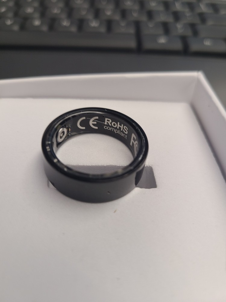 Smart Ring Fitness Tracker/Sleep Tracker Bluetooth Black Size 10