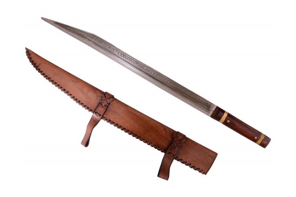 Seax "Beagnoth" with leather sheath