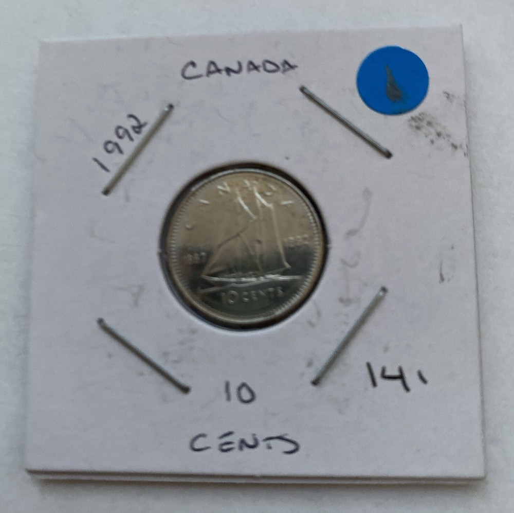 1992 Canada 10 Cent Coin