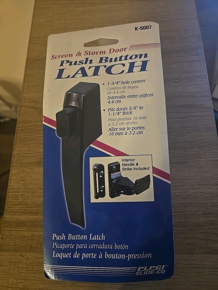 Prime Line Push Bottom Latch Black K5007 200