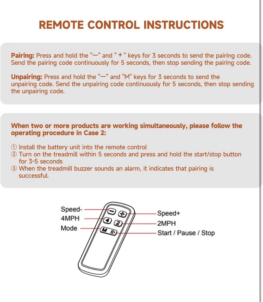 Replacement Walking Pad Remote Control for Aiteid Folding Treadmill with Handles