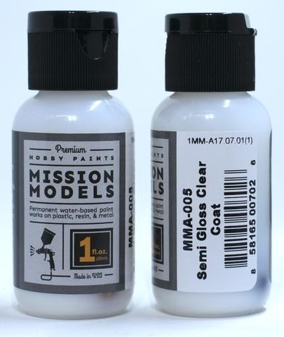 Mission Models - Acrylic Model Paint 1 oz Bottle, Flat Coat Clear