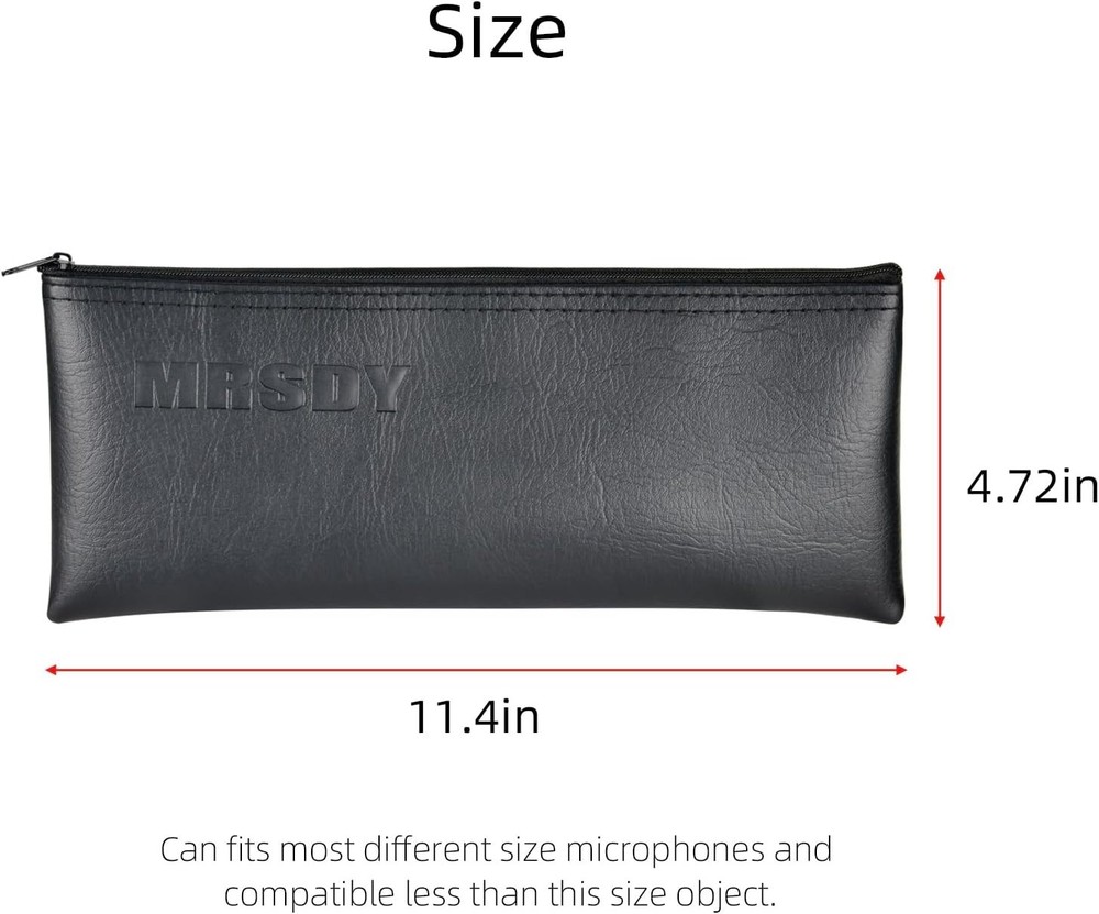 Multipurpose Leather Microphone Bag - Perfect Accessory Storage Solution