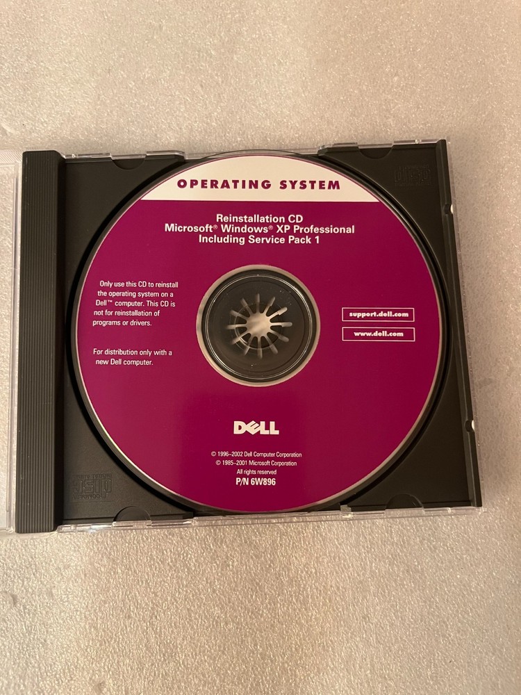 Dell Microsoft Windows XP Professional with Service Pack 1 Reinstallation CD