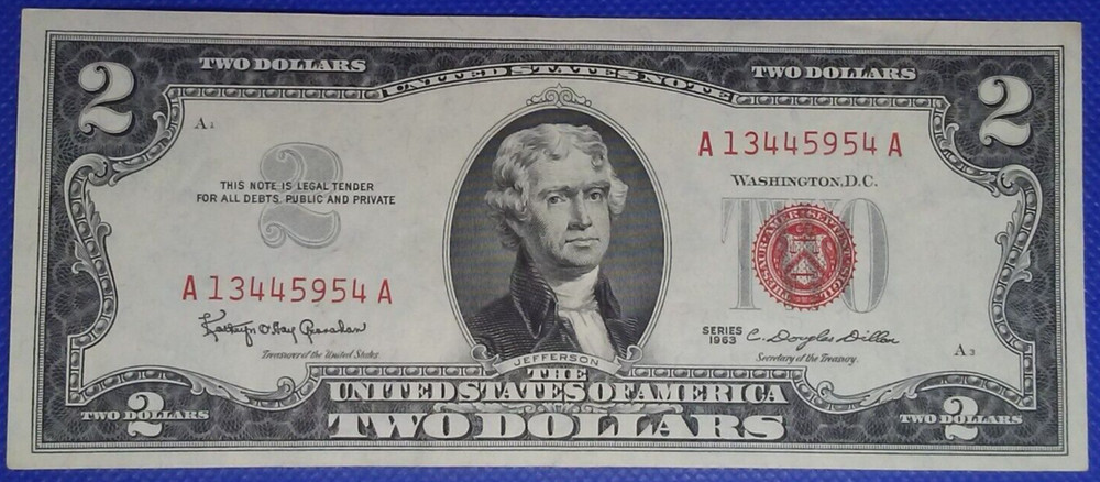 $2 1963 ((VF+)) United States Note Red Seal