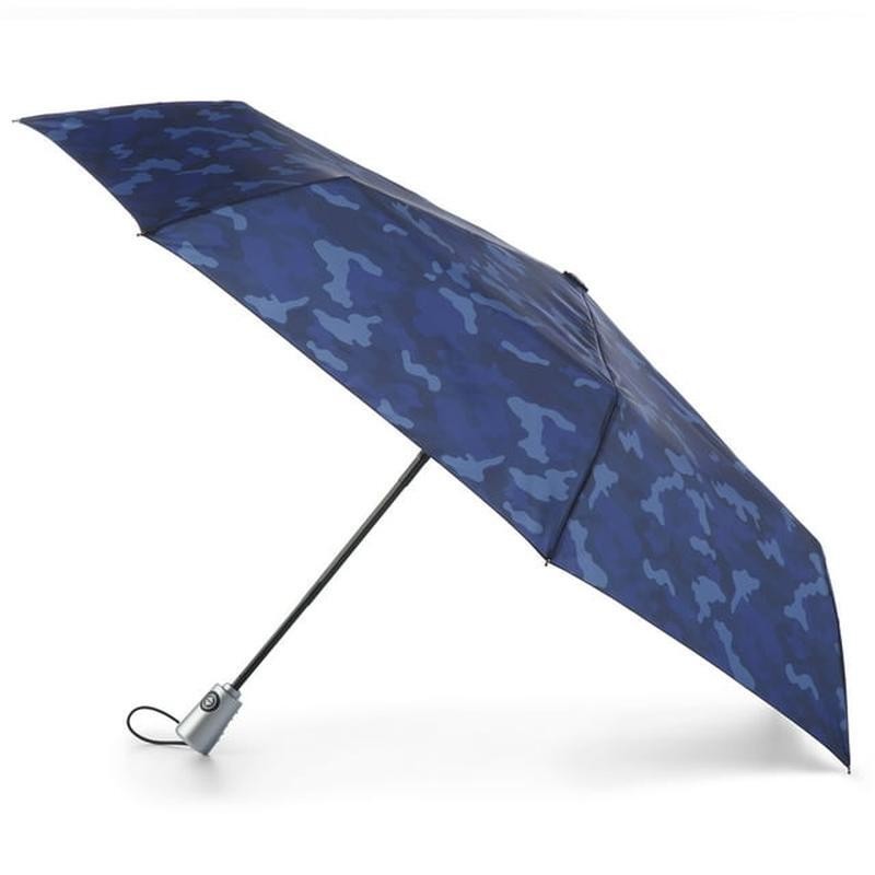Auto Open Close Compact Eco-Friendly Rain Umbrella W/ Easy Carry Strap New