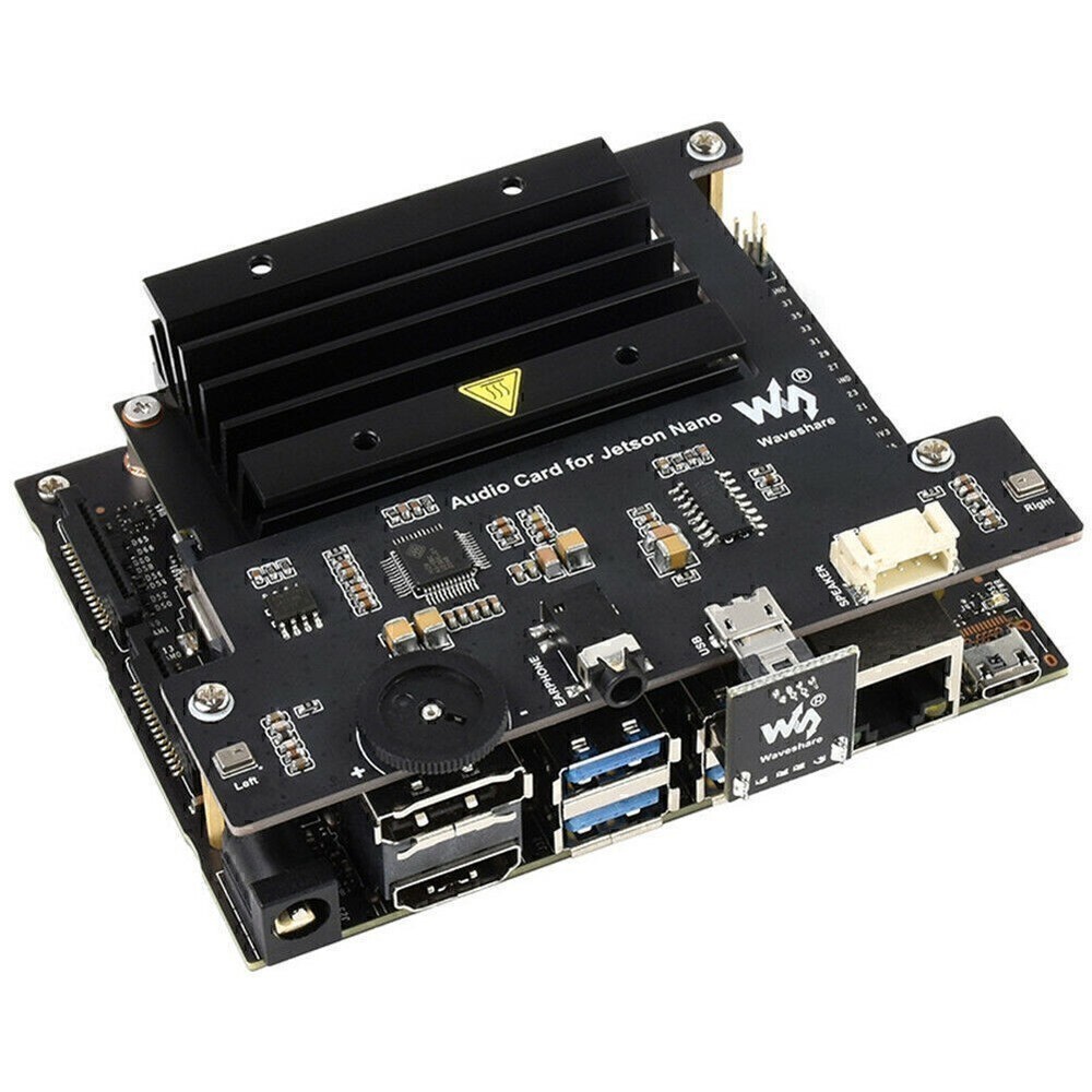 Waveshare Audio Codec Module for Jetson Nano USB Audio Codec Driver-Free Sou KI