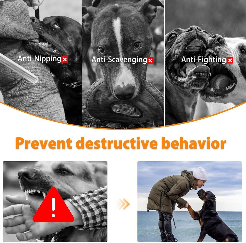 Pitbull Muzzle Large Medium Sized Dogs to Prevent Biting Scavenging Basket