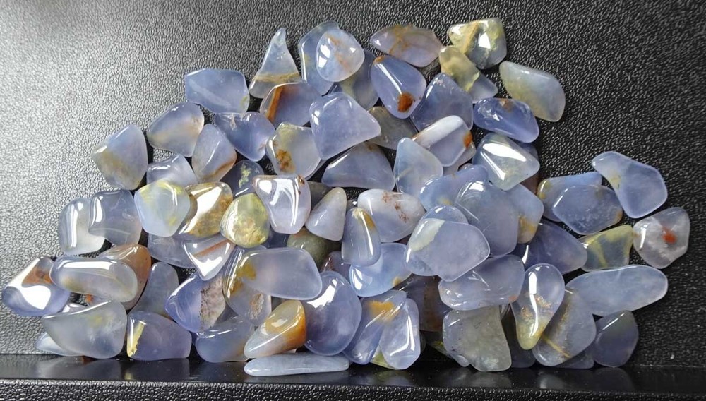 Blue Chalcedony - 4 oz. Small Tumbled Stones rt506b