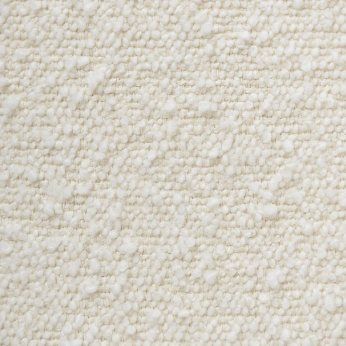 18.5" Wide Modern Square Boucle Upholstered Ottoman with Solid Wood Legs