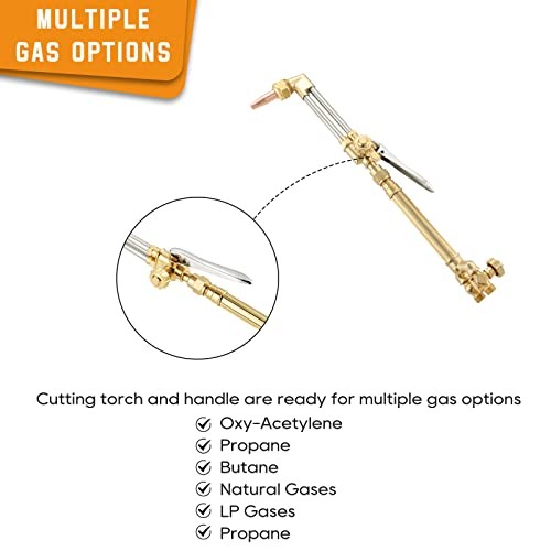 MYFULLY Medium Duty Oxygen/Acetylene Welding Torch | Victor Type Torch Handle wi