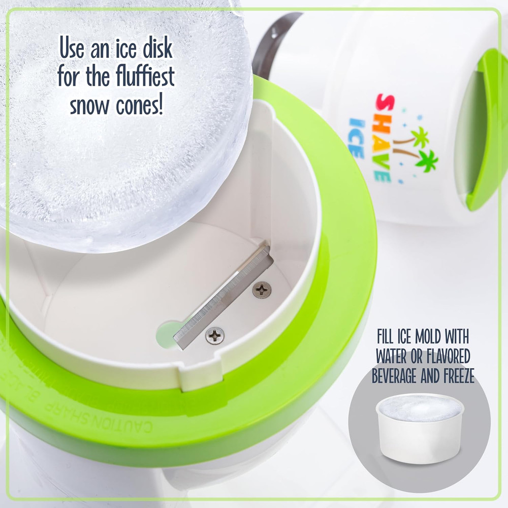 Electric Snow Cone Maker Tabletop Shaved Ice Machine White