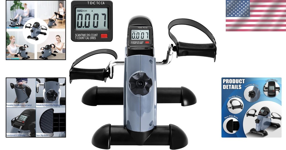 Adjustable Resistance Mini Exercise Bike for Arm & Leg Workouts - Compact Design