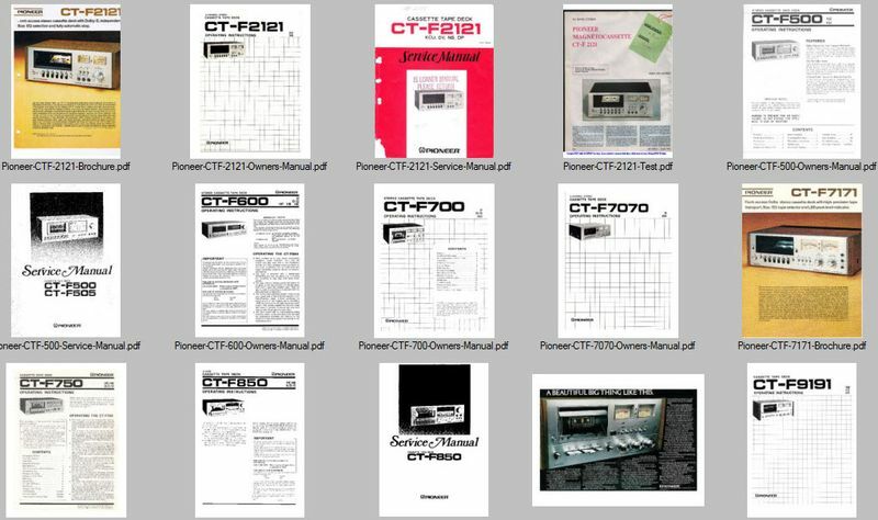 Pioneer Service Manuals Schematics, Custom Collection Compilation Computer DVD !
