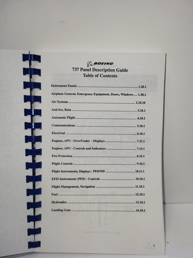 Boeing 737 Panel Description Guide