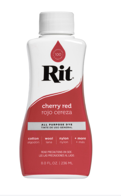 Rit All-Purpose Liquid Fabric Dye, Cherry Red, 8 Fl. Oz.
