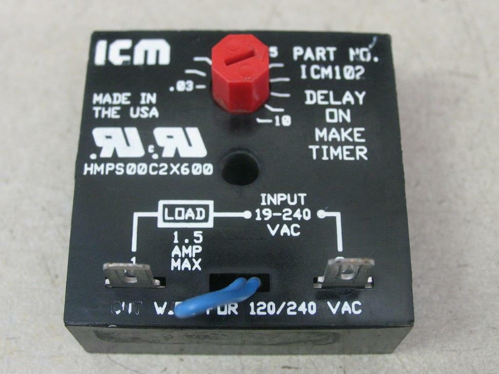 ICM HMPS00C2X600 Delay on Make Relay Timer ICM102