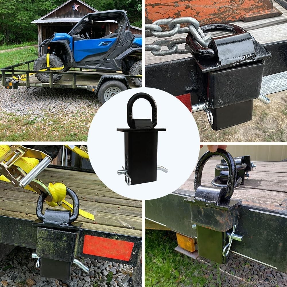 6Pcs 16200Lbs Heavy Duty Removable D Ring Stake Pocket Tie down for Utility Trai