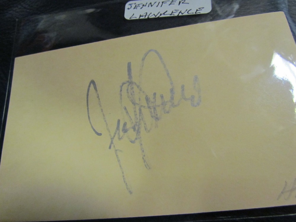 Jennifer Lawrence Signed Postcard Hungry Games