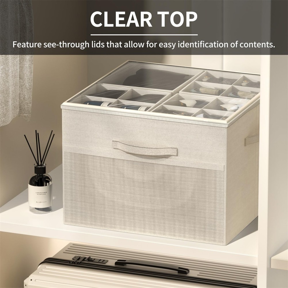 Shoe Organizer for Closet,2 Pack Foldable Shoe Storage Organizer Box Bin with...