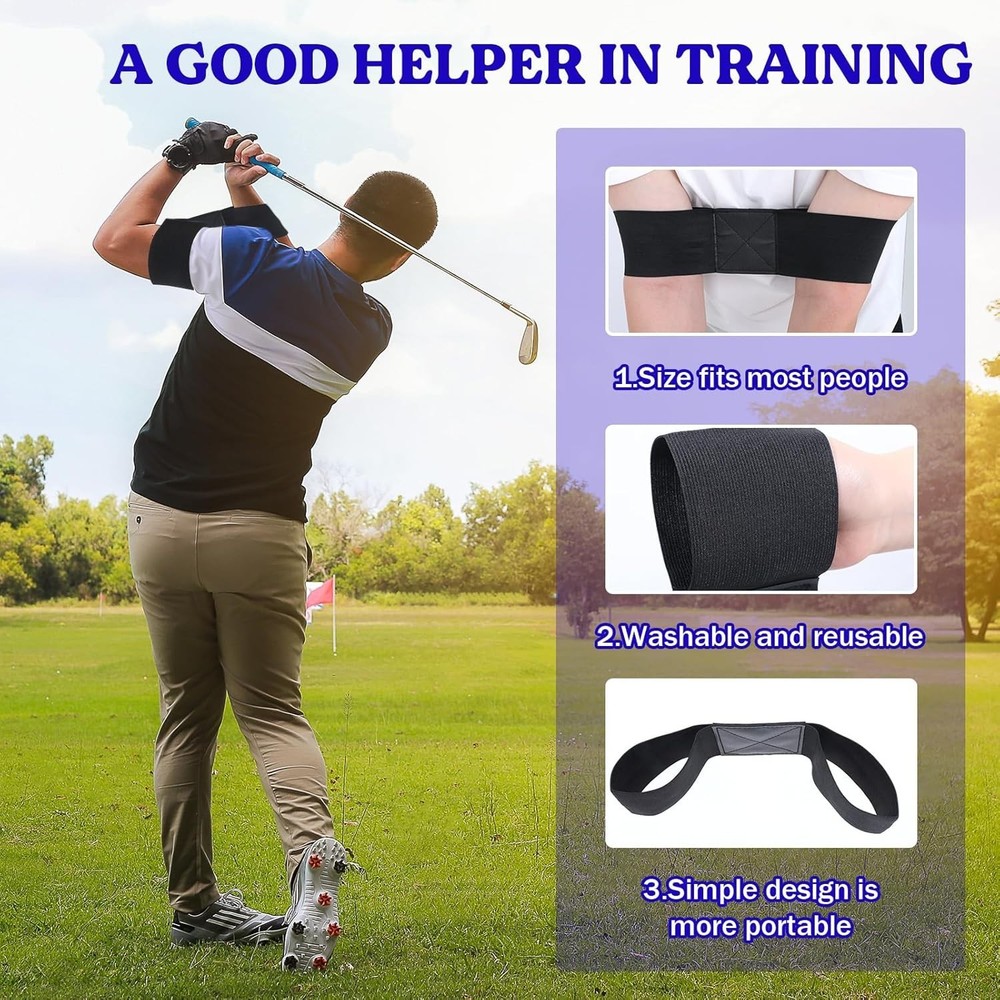 High-Quality Golf Swing Trainer Bands - 2 Elastic Aids for Effective Practice