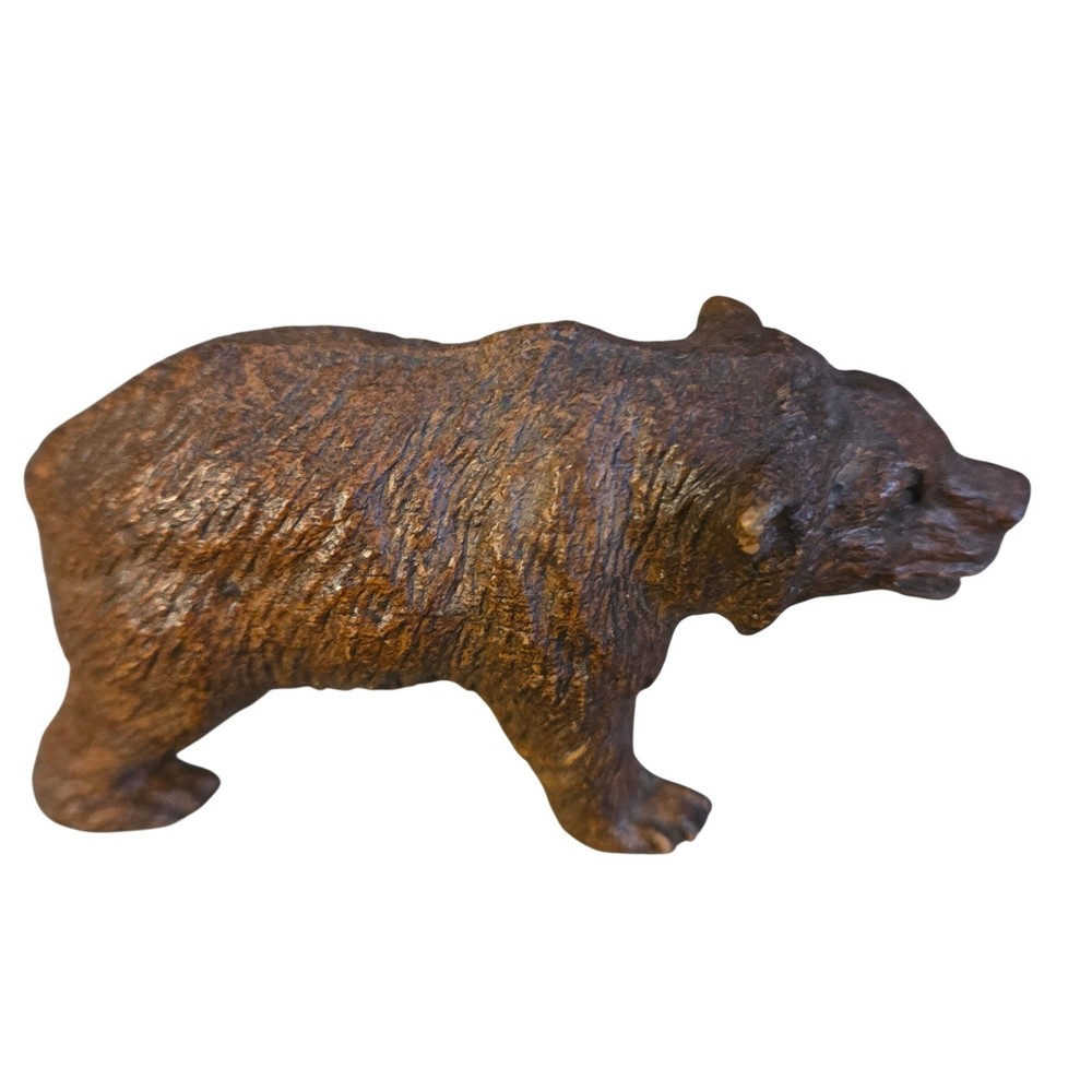Vintage Composite Bear Figurine Rustic Cabin Decor Grizzly Sculpture