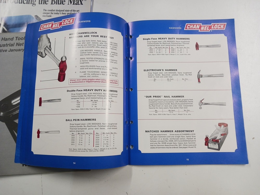 Vintage Tool Catalogs, Information Sheets, used