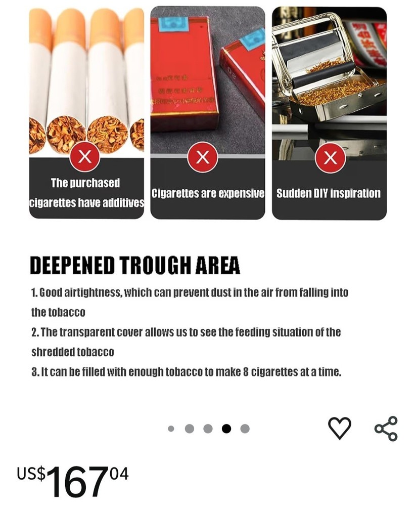 HK-2 Automatic Cigarette Rolling Machine with Counting Display & Accessories