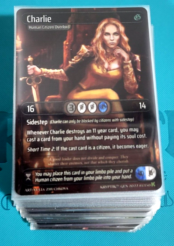 Kryptik TCG Kickstarter COMPLETE All 1 - 150 Base Set Non Holo cards