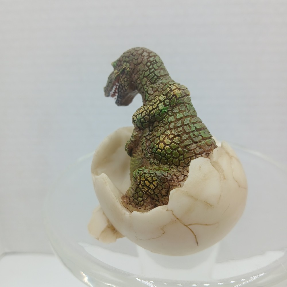 Vintage T-Rex Hatching Stone Resin Egg 2.5" Tall