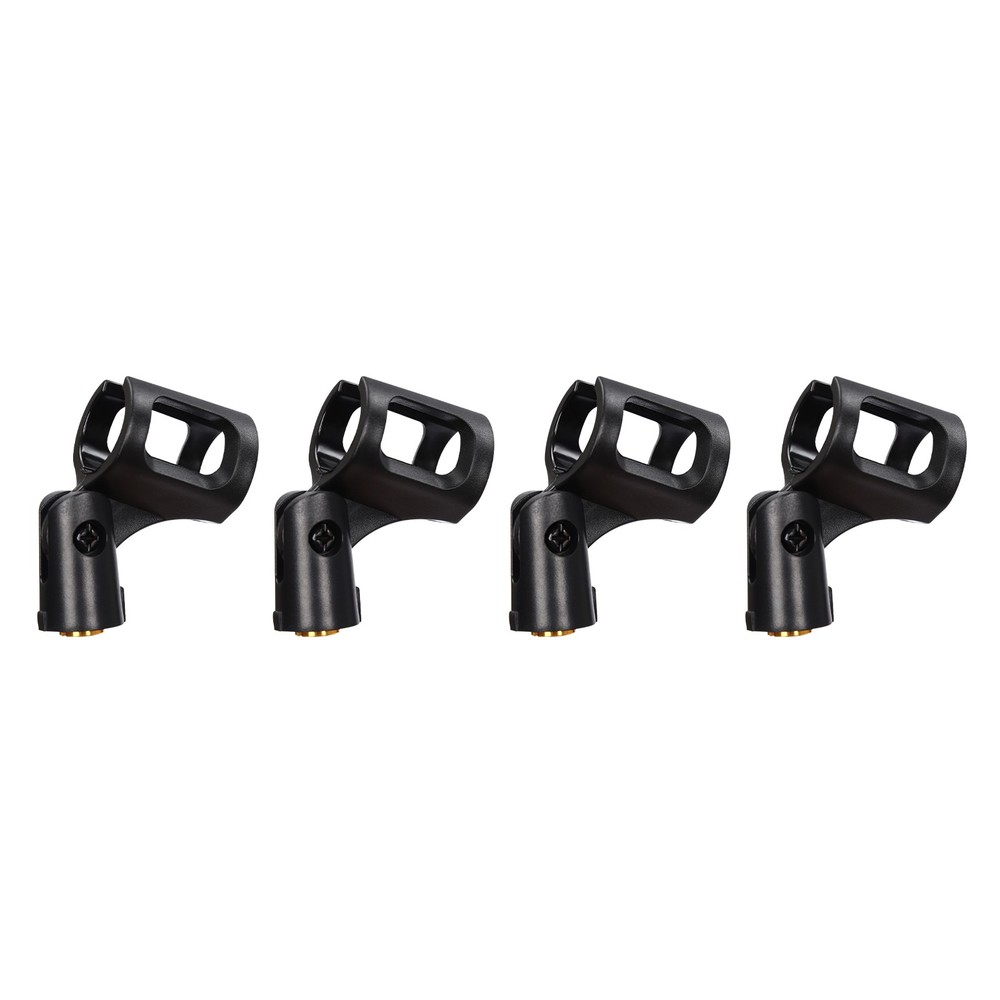 4 Pcs Adjustable Microphone Clip Holders for Wired/Wireless Mics