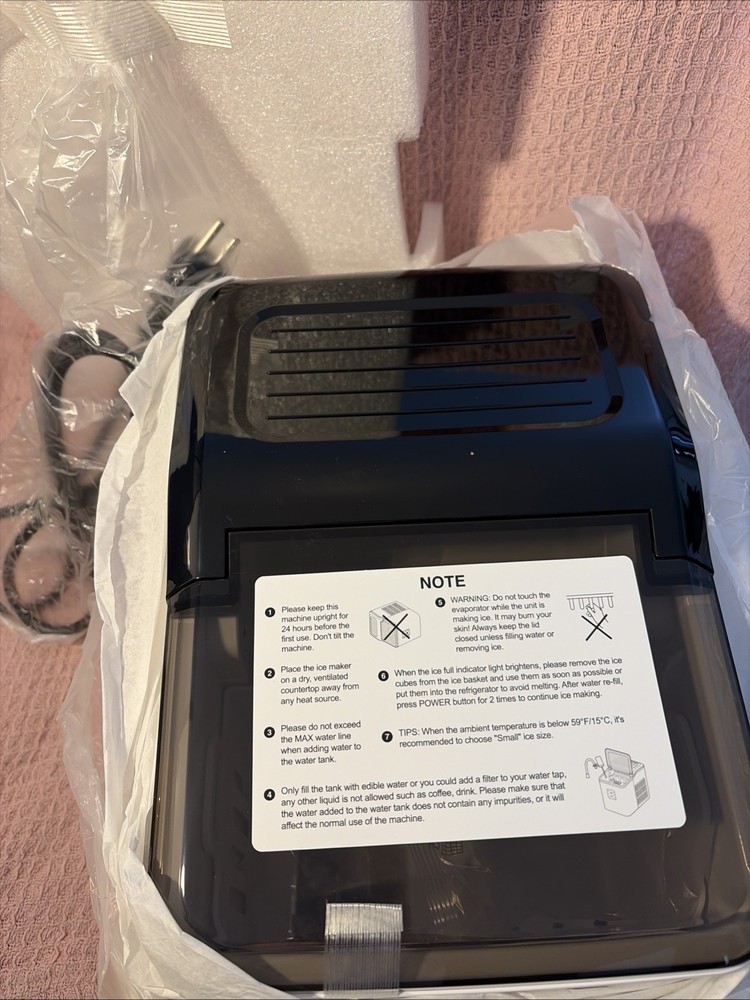 Fohere Countertop Ice Maker, 28lbs Per Day, Bullet Ice