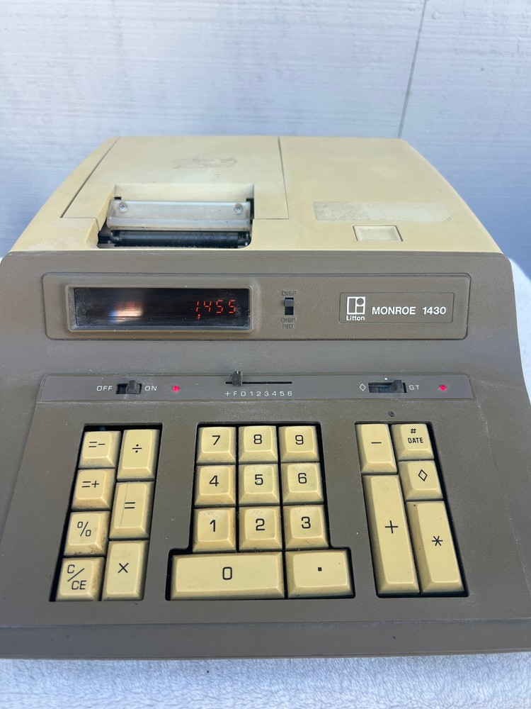 1970's Litton Monroe 1430 Desktop Calculator Adding Machine