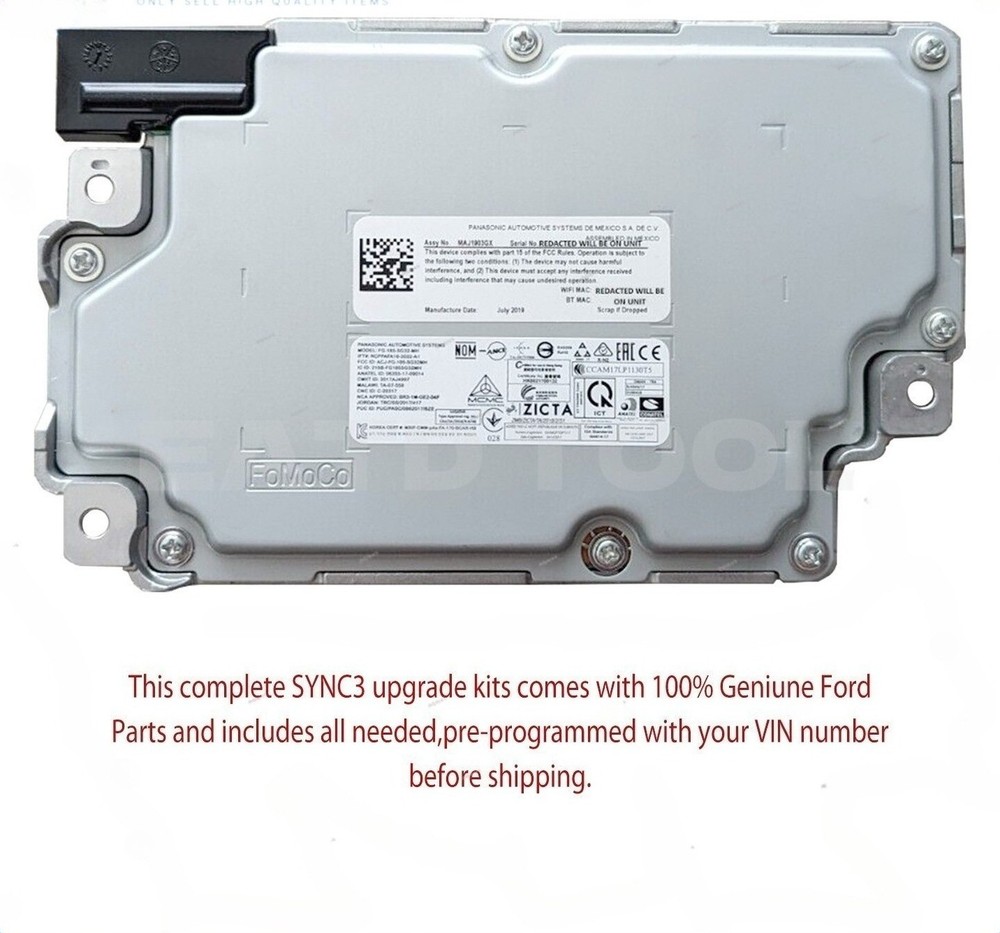 NEW Sync 3 Apim Genuine Ford Oem Navigation 3.4 Latest Maps Free Programming
