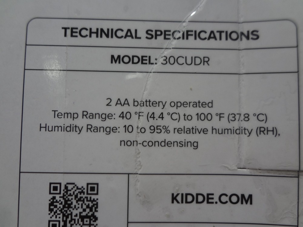 Kidde 30CUDR, Smoke & Carbon Monoxide Detector LED Warning Light Indicator