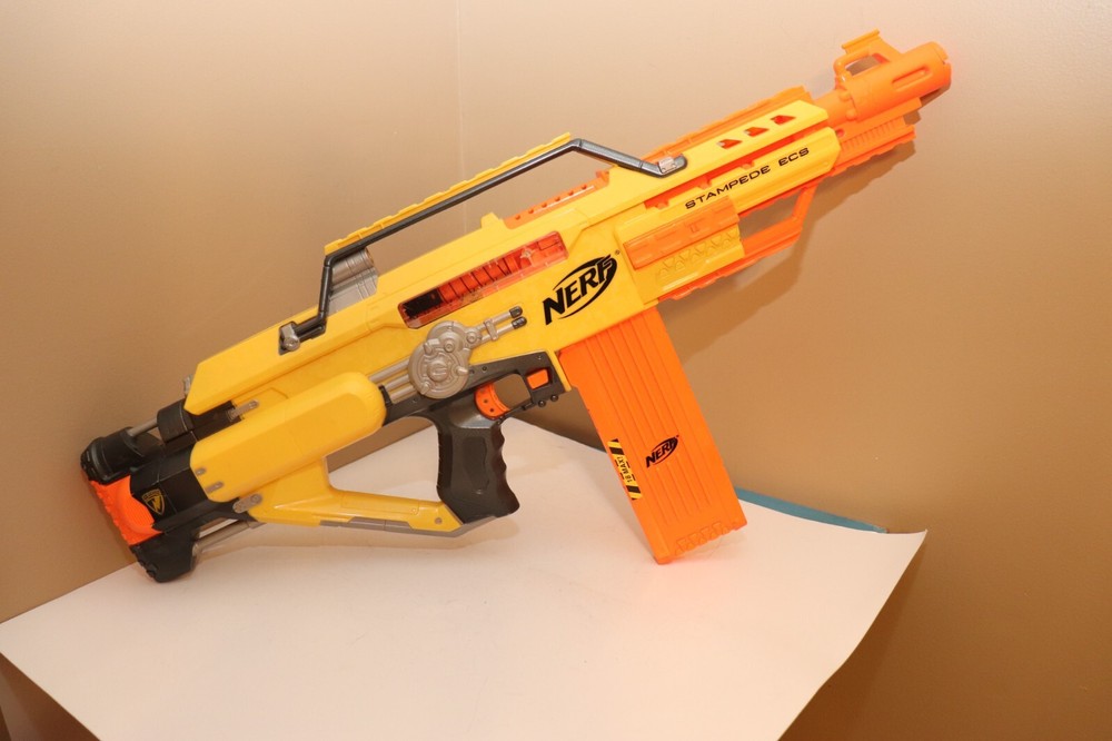 Nerf N-Strike Stampede ECS - Tested - Working Gun & Clip Only - Fully Automatic