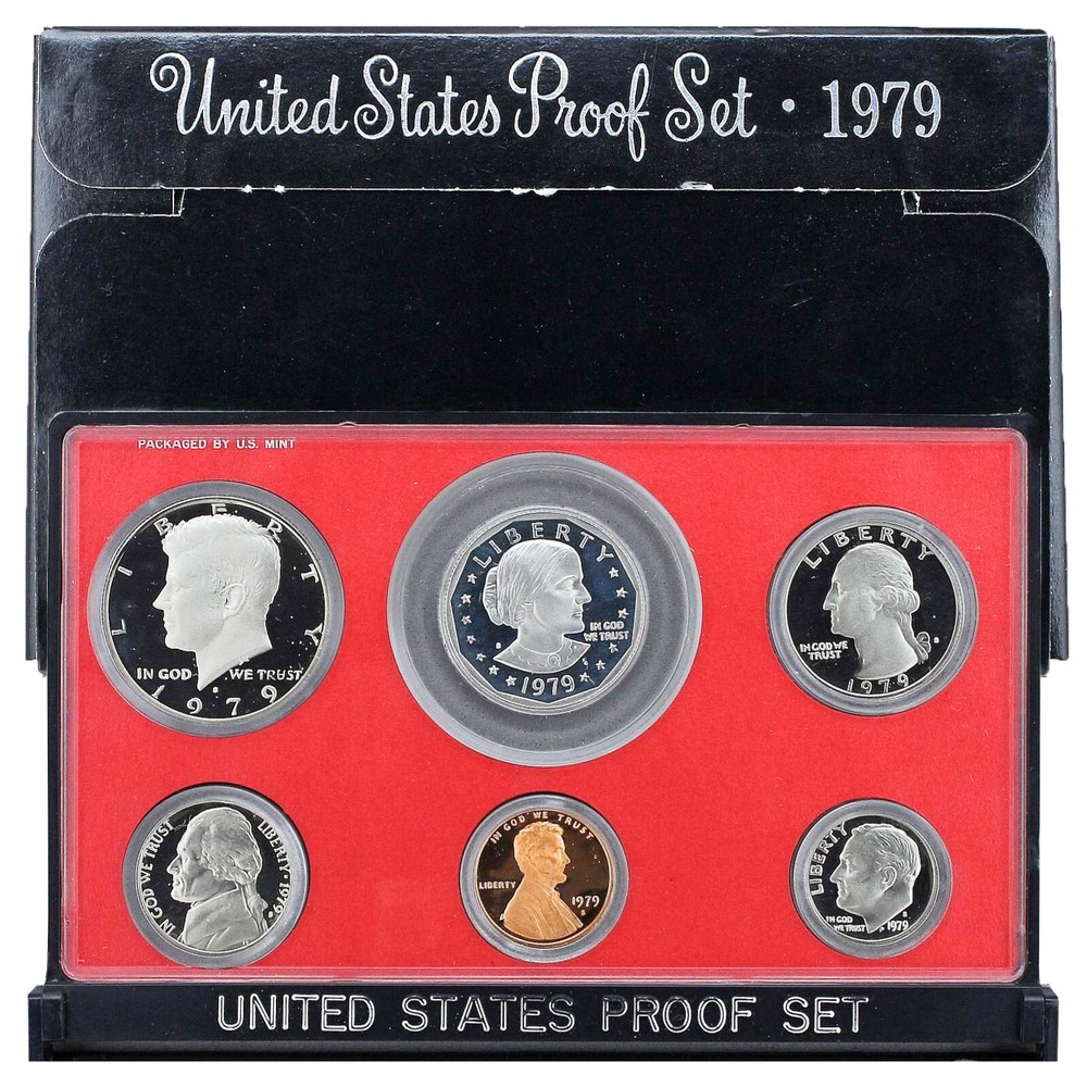 1979 S Proof Set Original Box All 6 Coins Type 2 US Mint