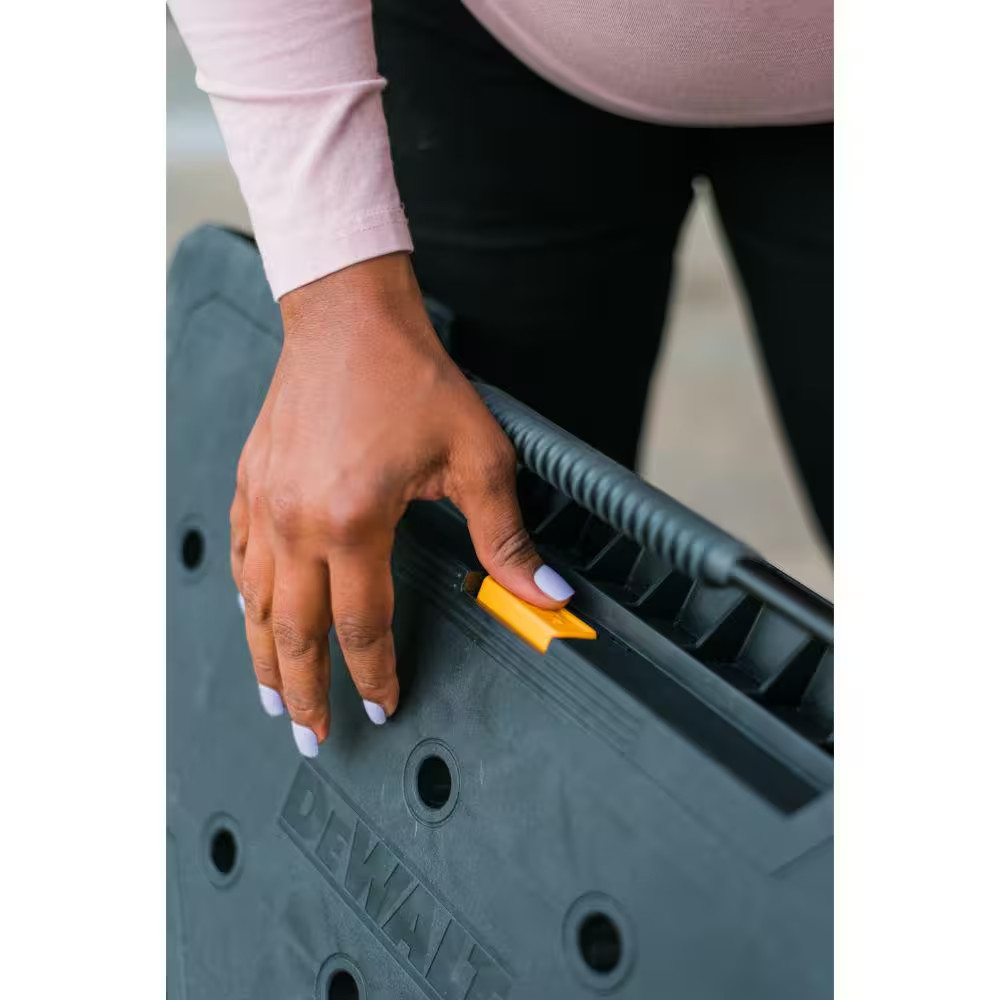 DEWALT Express 33 in. H Plastic Folding Portable Sawhorse Workbench