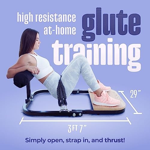 Hip Thrust Machine for High Resistance Glute Training - Home Gym White Classic
