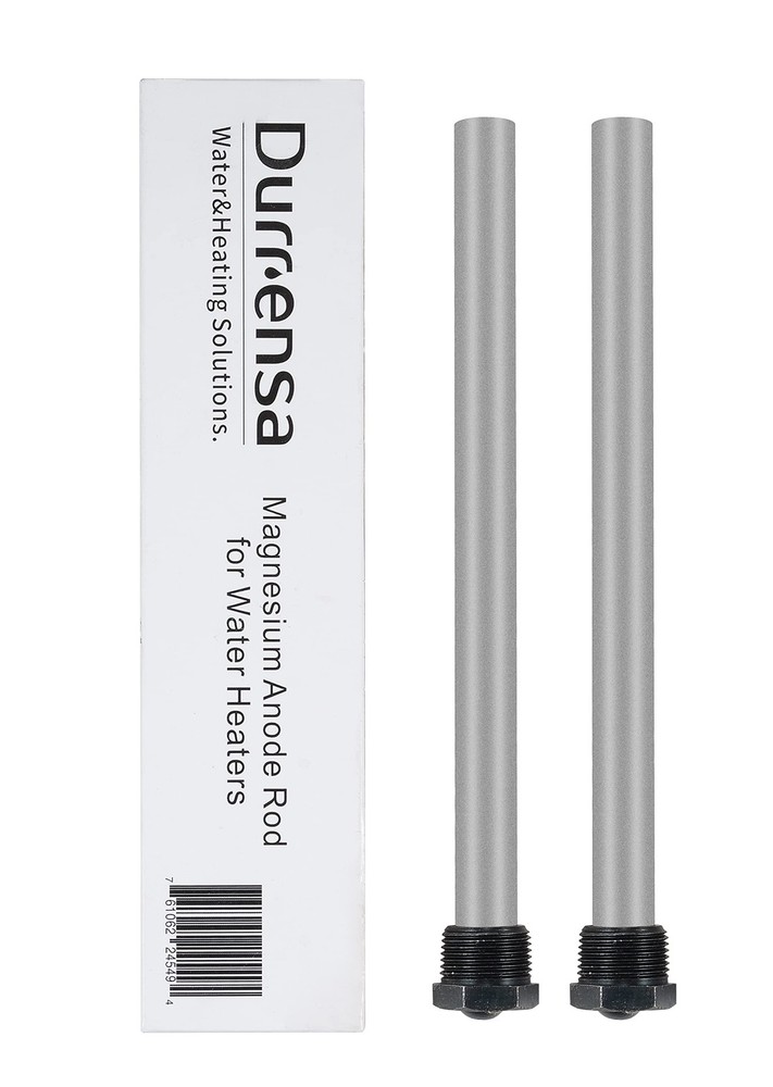 DURRENSA RV Water Heater Anode Rod - 2-Pack, 0.75"W x 9.25"H, Silver