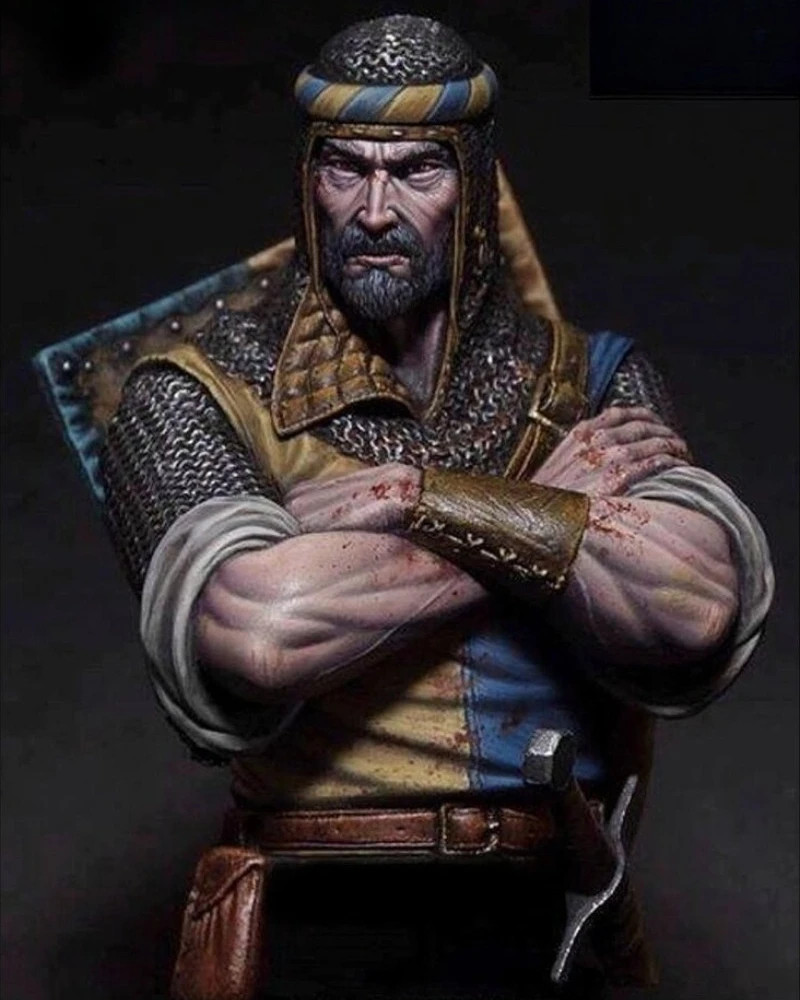 1/10 Resin Bust Figure Model Kit Medieval Knight Unassembled Unpainted