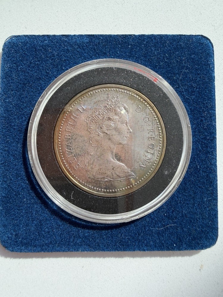 1971 Canada Silver Dollar Commemorative Proof  | Low Mintage Beautiful Toning