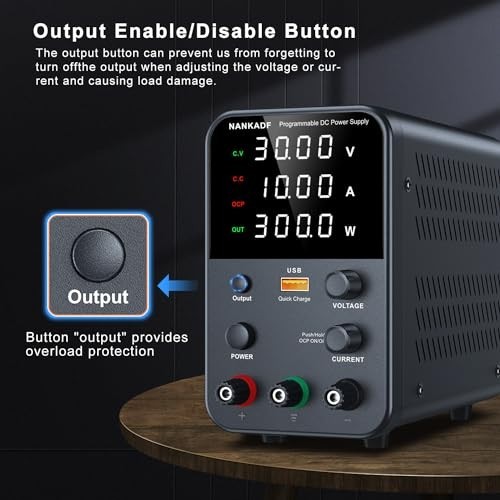 Variable DC Power Supply, Adjustable Bench Power Supply 30V 10A, USB Quick Charg