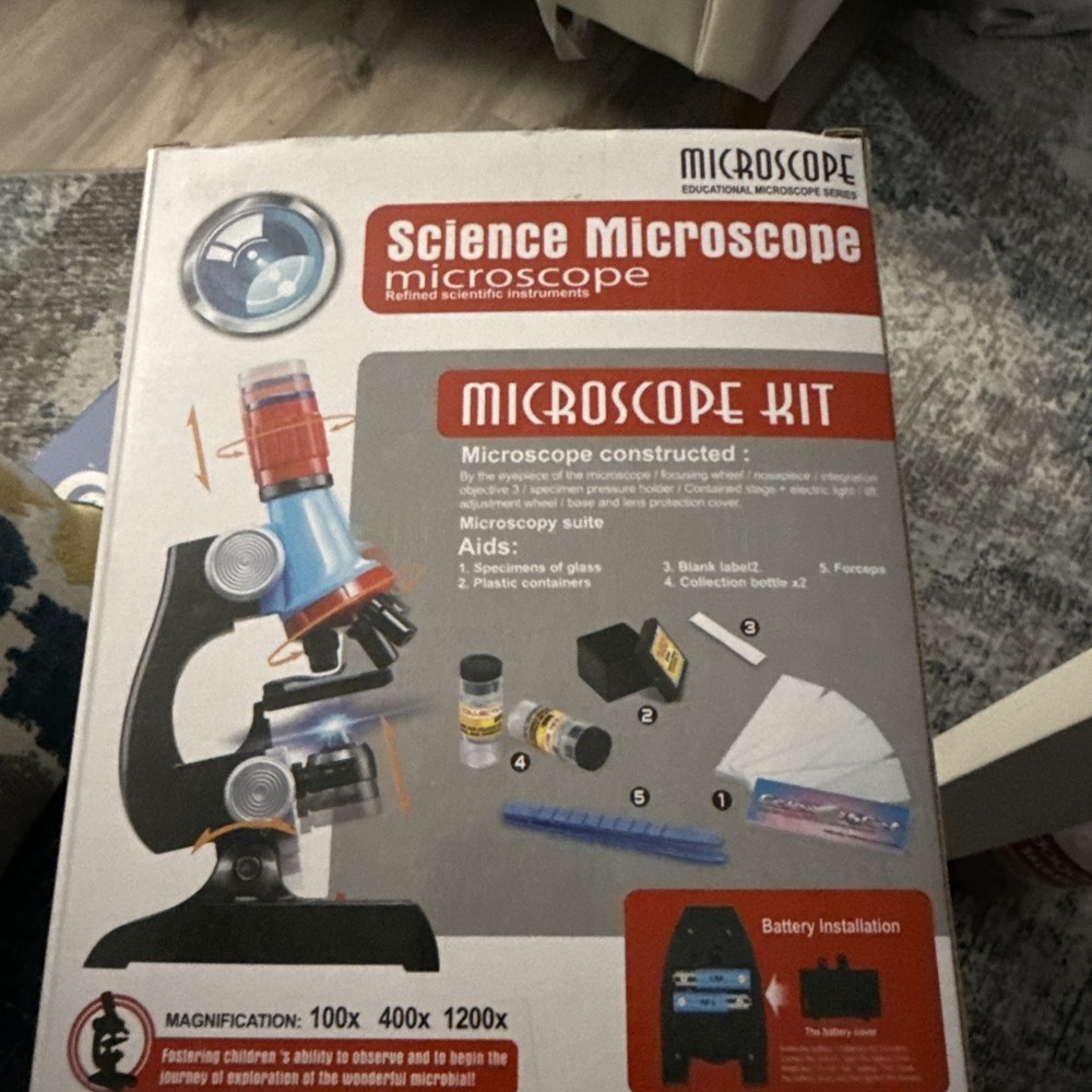 Microscope Educational Microscope Series Science Microscope Kit 100x 400x 1200x