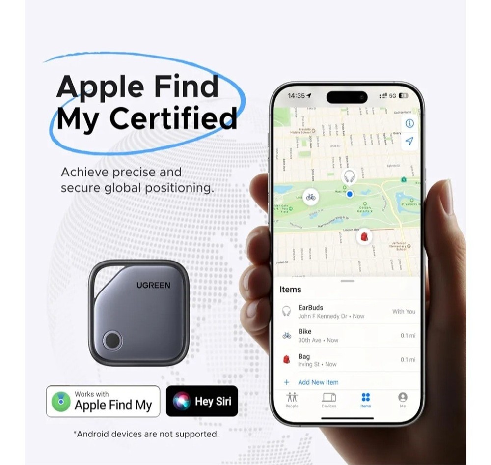 Air Tracker Tags 4 Pack, 2-Year Replaceable Battery Bluetooth Tracker Compatible