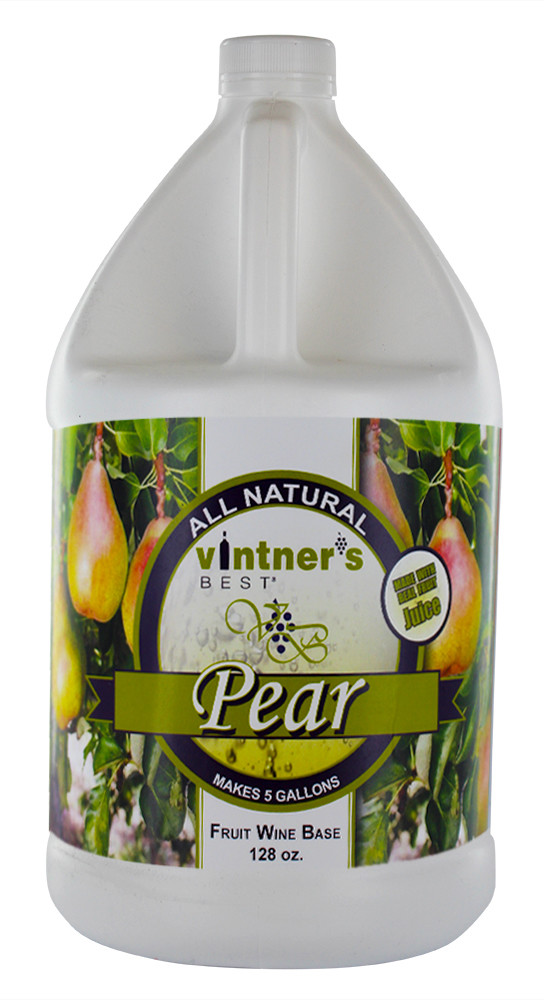 Vintners Best Fruit Wine Base Pear for Home Wine Making 128 oz. Jug
