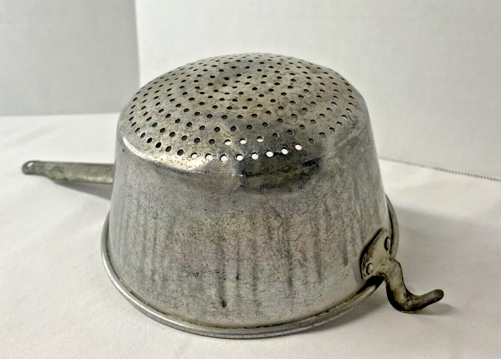Primitive Aluminum Kitchen Strainer Cottage