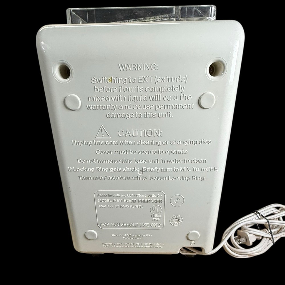 Popeil Automatic Pasta Maker P400 Tested & Works